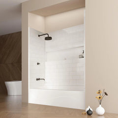 Vanity Art 60 x 32 inches 4-Piece Direct-to-Stud Wall Shower with Alcove Bathtub - B3031 - The Home Selection