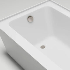 Vanity Art 60"x 32" Acrylic Alcove Skirt Soaking Bathtub with Left Overflow and Drain - B3012-Left - The Home Selection