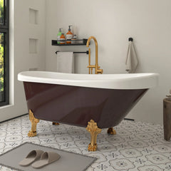 Vanity Art 67 - Acrylic Clawfoot Freestanding Bathtub – Timeless Design, Modern Luxury - VA6311-RL - The Home Selection