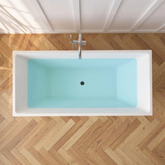 Vanity Art 67" Acrylic Flatbottom Freestanding Soaking Bathtub in White - VA6813-L - The Home Selection