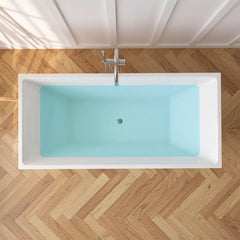 Vanity Art 67" Acrylic Flatbottom Freestanding Soaking Bathtub in White - VA6813-L - The Home Selection