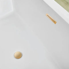 Vanity Art 67" Acrylic Flatbottom Freestanding Soaking Bathtub in White - VA6817-L - The Home Selection