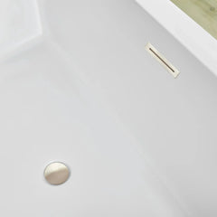 Vanity Art 67" Acrylic Flatbottom Freestanding Soaking Bathtub in White - VA6817-L - The Home Selection