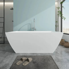 Vanity Art 67" Acrylic Flatbottom Freestanding Soaking Bathtub in White - VA6821-L - The Home Selection