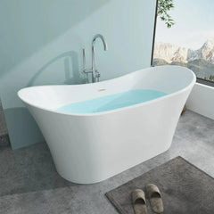 Vanity Art 67" Acrylic Freestanding Soaking Bathtub – Luxurious Comfort & Modern Design - VA6805 - The Home Selection