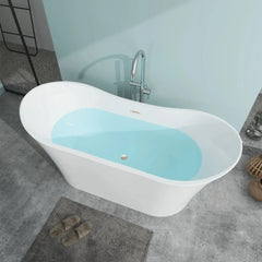 Vanity Art 67" Acrylic Freestanding Soaking Bathtub – Luxurious Comfort & Modern Design - VA6805 - The Home Selection