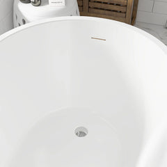 Vanity Art 67" Acrylic Freestanding Soaking Bathtub – Modern Design & Ultimate Relaxation - VA6522-L - The Home Selection