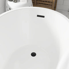 Vanity Art 67" Acrylic Freestanding Soaking Bathtub – Modern Design & Ultimate Relaxation - VA6522-L - The Home Selection