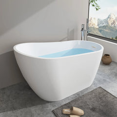 Vanity Art 67" Acrylic Freestanding Soaking Bathtub – Modern Design & Ultimate Relaxation - VA6522-L - The Home Selection