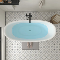 Vanity Art 68" AAcrylic Clawfoot Freestanding Bathtub – Classic Elegance & Modern Comfort - VA6513 - The Home Selection