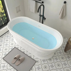 Vanity Art 68" Acrylic Freestanding Soaking Bathtub – Sleek Design & Spa-Like Comfort - VA6610-L - The Home Selection