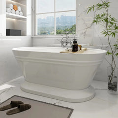 Vanity Art 68" Acrylic Freestanding Soaking Bathtub – Sleek Design & Spa-Like Comfort - VA6610-L - The Home Selection