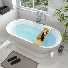 Vanity Art 68" Acrylic Freestanding Soaking Bathtub – Sleek Design & Spa-Like Comfort - VA6610-L - The Home Selection