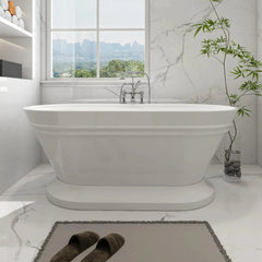 Vanity Art 68" Acrylic Freestanding Soaking Bathtub – Sleek Design & Spa-Like Comfort - VA6610-L - The Home Selection