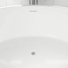 Vanity Art 69" Freestanding Bathtub – Overflow W/Chrome Finish and Adjustable Leveling Legs - VA6834-S - The Home Selection