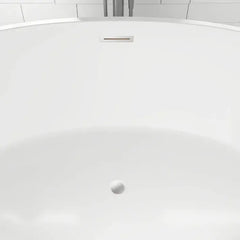 Vanity Art 69" Freestanding Bathtub – Overflow W/Chrome Finish and Adjustable Leveling Legs - VA6834-S - The Home Selection