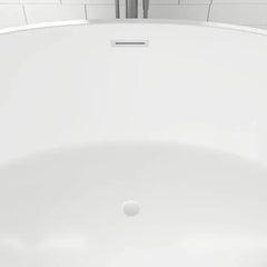 Vanity Art 69" Freestanding Bathtub – Overflow W/Chrome Finish and Adjustable Leveling Legs - VA6834-S - The Home Selection