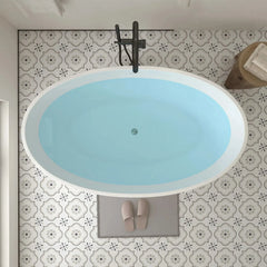 Vanity Art 69" Freestanding Bathtub – Overflow W/Chrome Finish and Adjustable Leveling Legs - VA6834-S - The Home Selection