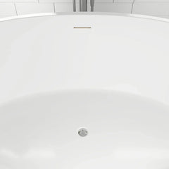 Vanity Art 69" Freestanding Bathtub – Overflow W/Chrome Finish and Adjustable Leveling Legs - VA6834-S - The Home Selection