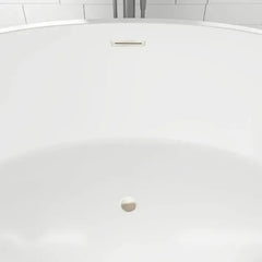 Vanity Art 69" Freestanding Bathtub – Overflow W/Chrome Finish and Adjustable Leveling Legs - VA6834-S - The Home Selection
