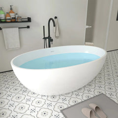 Vanity Art 69" Freestanding Bathtub – Overflow W/Chrome Finish and Adjustable Leveling Legs - VA6834-S - The Home Selection