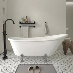 Vanity Art 69" Luxury Acrylic Clawfoot Freestanding Bathtub – Classic Elegance & Modern Comfort - VA6310-L - The Home Selection