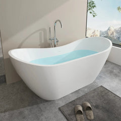 Vanity Art 71" Acrylic Clawfoot Freestanding Bathtub – Timeless Style & Luxurious Comfort - VA6517 - The Home Selection