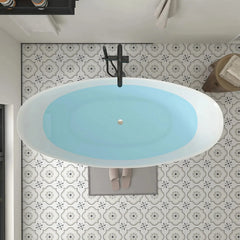 Vanity Art 71" Acrylic Freestanding Soaking Bathtub – Elegant Design & Ultimate Comfort - VA6807 - The Home Selection