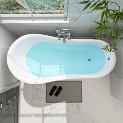 Vanity Art 71 Inch Acrylic Clawfoot Freestanding Bathtub – Elegant Design & Lasting Comfort - VA6512-L - The Home Selection