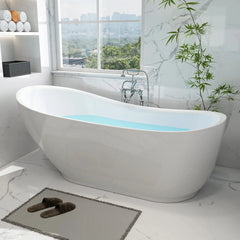 Vanity Art 71 Inch Acrylic Clawfoot Freestanding Bathtub – Elegant Design & Lasting Comfort - VA6512-L - The Home Selection