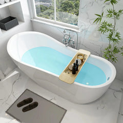 Vanity Art 71 Inch Acrylic Clawfoot Freestanding Bathtub – Elegant Design & Lasting Comfort - VA6512-L - The Home Selection