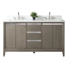 Vanity Art 72-Inch Double Sink Bathroom Vanity with Engineered Marble Top - VA8072 - The Home Selection
