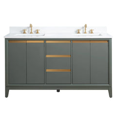 Vanity Art 72-Inch Double Sink Bathroom Vanity with Engineered Marble Top - VA8072 - The Home Selection