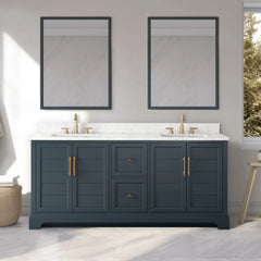 Vanity Art 72-Inch Double Sink Freestanding Bathroom Vanity with Engineered Marble Top - VA5072-D - The Home Selection