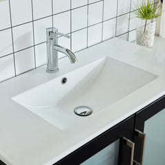 Vanity Art 84-Inch Double Sink Bathroom Vanity with White Ceramic Top and Mirror - VA3036-84 - The Home Selection