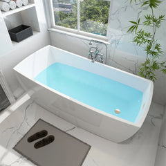 Vanity Art Acrylic Flatbottom Freestanding Bathtub - VA6841 - The Home Selection