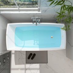 Vanity Art Acrylic Flatbottom Freestanding Bathtub - VA6841 - The Home Selection