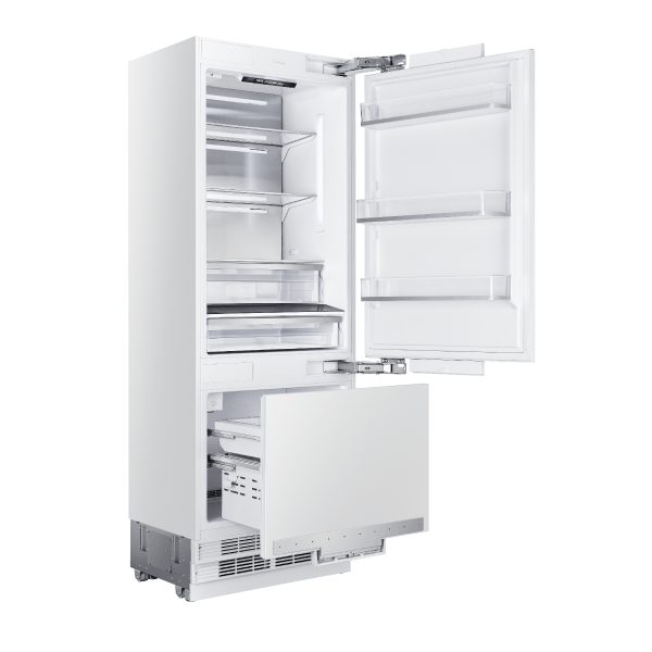 Hallman 30" Built-in Refrigerator with 11.5 cu. ft. and Bottom Freezer with 4.5 cu. ft. a total 16.0 Cu. Ft., Panel Ready - HRBIBM30PR