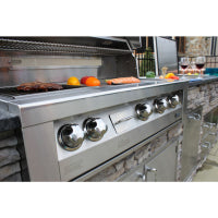 Vintage 42" Built-in Grill with 770 sq. in. Cooking Area, 2 Stainless Steel Burners, Sear Zone, Rotisserie, Smoker, Full-Size Drip Tray, and Halogen Lights: Natural Gas - VBQ42SZG-N