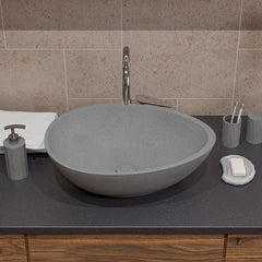 Alfi 21  Solid Concrete Tear Drop Above Mount Vessel Sink - ABCO21O