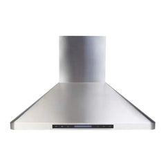 Verona 36 inch Chimney Wall Hood with 600 CFM, Stainless Steel Baffle Filters, LED Lighting, Remote Controller in Stainless Steel - VEHOOD36CH - The Home Selection