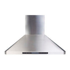 Verona 36 inch Chimney Wall Hood with 600 CFM, Stainless Steel Baffle Filters, LED Lighting, Remote Controller in Stainless Steel - VEHOOD36CH - The Home Selection