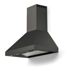Verona 36 Inch Designer Chimney Wall Hood with 600 CFM, Stainless Steel Baffle Filters, LED Lighting - VECHW36G - The Home Selection