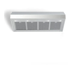 Verona 36 Inch Designer Low Profile Under Cabinet Range Hood with 600 CFM, Stainless Steel Baffle Filters, LED Lighting in Stainless Steel - VELP3610GSS - The Home Selection