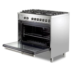 Verona 36" Prima Series Freestanding Gas Range – Stainless Steel - VPRFSGG365SS - The Home Selection