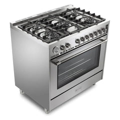 Verona 36" Prima Series Freestanding Gas Range – Stainless Steel - VPRFSGG365SS - The Home Selection