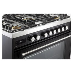 Verona 36" Ultima Collection Freestanding Dual Fuel Range with 5 Sealed SABAF Brass Burners, 5 cu. ft. Oven Capacity - VUFSGE365 - The Home Selection