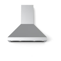 Verona 48 Inch Designer Chimney Wall Hood with 1200 CFM, Stainless Steel Baffle Filters, LED Lighting in Stainless Steel - VECHW48GSS - The Home Selection