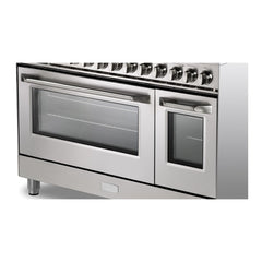 Verona 48 Inch Ultima Dual Fuel Range 6 Brass Burners 5.8 cu. ft. - VUFSGE486DSS - The Home Selection