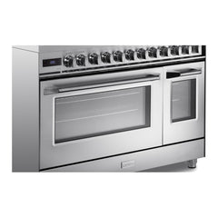 Verona 48 Inch Ultima Dual Fuel Range 6 Brass Burners 5.8 cu. ft. - VUFSGE486DSS - The Home Selection